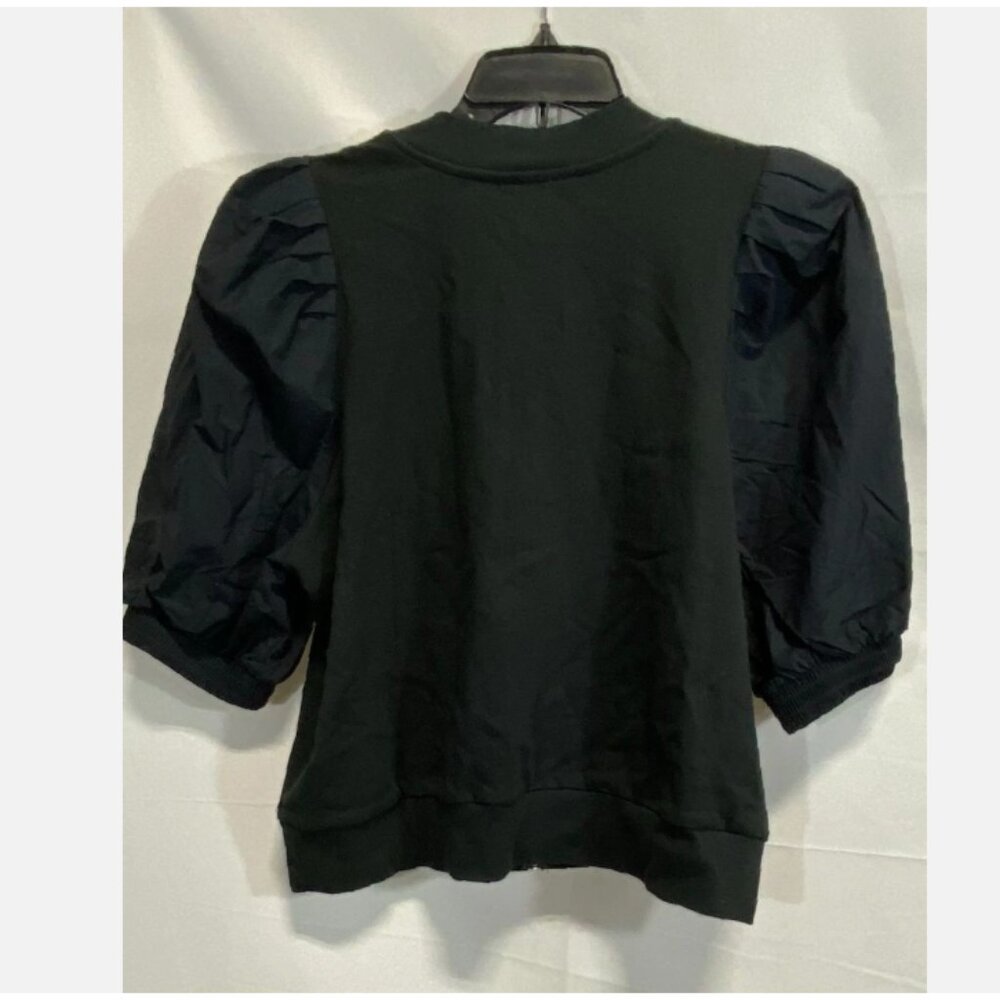 Anthropologie Maeve Women Black Short Puff Sleeve Jacket XL fits like L - Picture 3 of 10